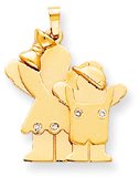 Big Girl Small Boy Charm, Yellow Gold