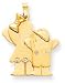 Big Girl Small Boy Charm, Yellow Gold