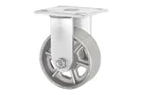 Faultless Rigid Plate Caster 4 Steel Wheel