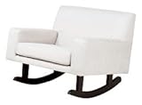 Nurseryworks Storytime Rocker in Microsuede in Ecru with Dark Legs