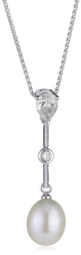 Bella Donna Damen Perlen-Anh&auml;nger mit Kette 925/000 Silber S&uuml;sswasser-Zuchtperle weiss 8,8 Preisvergleich