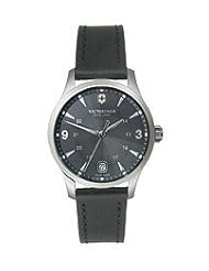 Victorinox Swiss Army Alliance Black Dial Black Leather Ladies Watch 241542