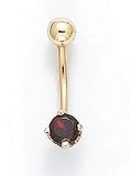 14K BELLY RING BS JAN - ES-1266