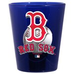 Boston Red Sox 2oz. Collector Glass - Cobalt - 3d Enhanced