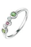 9ct Tourmaline Diamond Ring Size Q