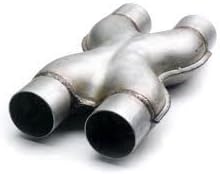 Exhaust X Pipe 2.250 Inch Dual in Dual Out Stamped Aluminized Steel Exhaust Wesdon X Pipe