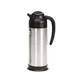 Vacuum Creamer, 1 Liter, Insulated, S S Lined, S S Body, Black Plastic Top (12 Pieces Unit)
