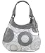 Coach Pieced Patchwork Medium Hobo Handbag 18824 Silver Grey Multi