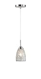 Woodbridge Lighting 13223STN-M20CLR Venezia 1-Light Mini Pendant, 3-1/2-Inch by 84-Inch Maximum, Satin Nickel