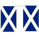 Scottish Scotland St. Andrews Flag Bunting Approx 36' Feet Long Containing around 14 flags each 9" x 6"