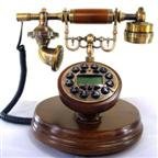 European Solid Wood Antique Desk Caller ID Telephone