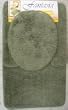 3 PIECE BATHROOM RUG, CONTOUR & LID COVER SET - OLIVE GREEN