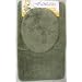 3 PIECE BATHROOM RUG, CONTOUR & LID COVER SET - OLIVE GREEN