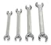 Westward 1EYF2 Flare Nut Wrench Set, 6 Pt, SAE, 4 PC