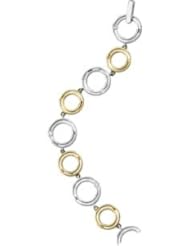 Clevereves 14K White And Yellow Gold Two Tone Diamond Bracelet 1 3Cttw-