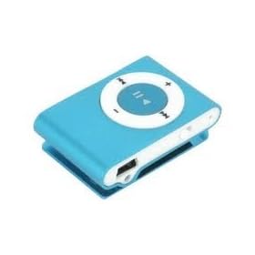 Blue Mini Clip MP3 Player with 4GB memory