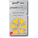 10 Packs (60 Batteries) German Power One Size 10 Hearing Aid Batteries! 60 Batteries