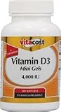 Vitacost Vitamin D3 (as Cholecalciferol) -- 4000 IU - 300 Softgels - Mini Gels