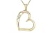 14K Yellow Gold Diamond Heart Pendant w/Chain