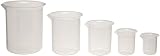 Kimble Kimax 222195, Glass Low Form Griffin Beaker Set, 5 piece