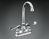 KOHLER K-16112-4-BV Revival Entertainment Sink Faucet, Vibrant Brushed Bronze
