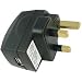 Black 3 PIN UK USB Mains Charger For iPods, Mobile Phones, PDA's, MP3 Players, Speakers, Digital Cameras, Nokia, Sony Ericsson, Samsung, LG, Palm