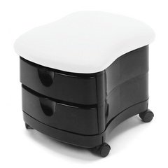 2 Drawer Pedicure Stool - Beige