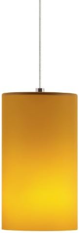 Tiella 800RLCELAZ Celine Collection 1 Light 12-Volt Mini-Pendant for MonoRail, Bronze Finish with Amber Glass Shade