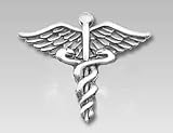 Caduceus Pewter Pin by JJ Jonette For Nurse or Student