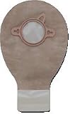New Image 7" Drainable Mini Pouch with Lock 'n Roll - Beige - Flange Size: 1-3/4" - Color Match Green - Box of 20