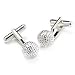 Rodium Plated Men's Golf Ball Cufflinks- Executive Gift