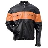 Diamond Plate Mens Pebble Grain Leather Jacket XL (42-44)