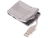  : 4 Port USB Mini Hub Bus Powered 4 USB Ports In Silver with o Pwr Supl