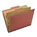 AbilityOne - Pocket Folder, Classification, Legal Size (6-part) - Earth Red 7530-01-600-6976