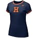 Nike Houston Astros Ladies Navy Blue Cooperstown Ringer Tissue T-shirt