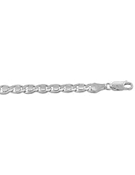 Sterling Silver Italian Valentino Round Chain Necklaces & Bracelets Mirror Concave Diamond Cut Nickel Free 5mm wide, sizes 7 - 30 inch