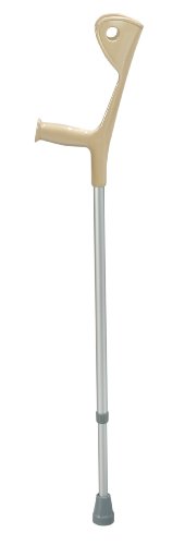 Drive Medical Euro Style Light Weight Forearm Crutch, Silver, Adult