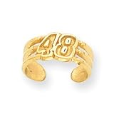 14k NASCAR Jimmie Johnson Number 48 Toe Ring