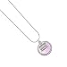 Drum Light Purple Pearl Acrylic Pendant Snake Chain Charm Necklace [Jewelry]