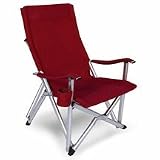 Deluxe Folding Luxury Lawn Chair with Cup Holder