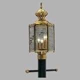 Progress Lighting BrassGuard Lanterns Weathered Solid Brass Three-Light Post Lantern ,21,, H, - P543