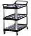 Rubbermaid 409100BK X-Tra Utility Cart, 300 lb. Cap, 40-3/5W x 20D x 37-4/5H, Black