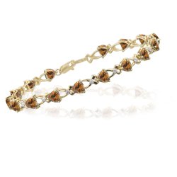 0.08 Cts Diamond and 6.72 Cts Citrine Bracelet in 14K Yellow Gold by mycitrinejewelry