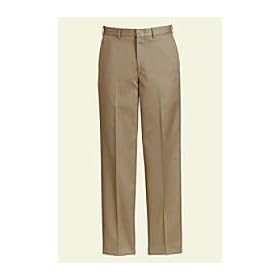 Mens Regular Plain Front Tailored Fit No Iron Twill Pants