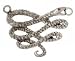 Blue Moon Manor House Antique Silver Snake Pendant w/ Red Crystal Eye