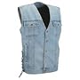 Denim Classic Motorcycle Vest (Large)
