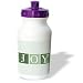 Patricia Sanders Christmas - Green Joy Mini Snowflakes- Holiday Inspirations - Water Bottles