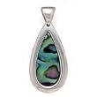 925 Silver & Abalone Teardrop Pendant