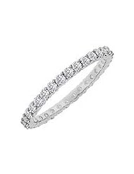 Diamond Eternity Bangle : 18K White Gold - 10.00 CT Diamonds