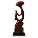 Ebony sculpture, 'Hold Fast, Shadow'